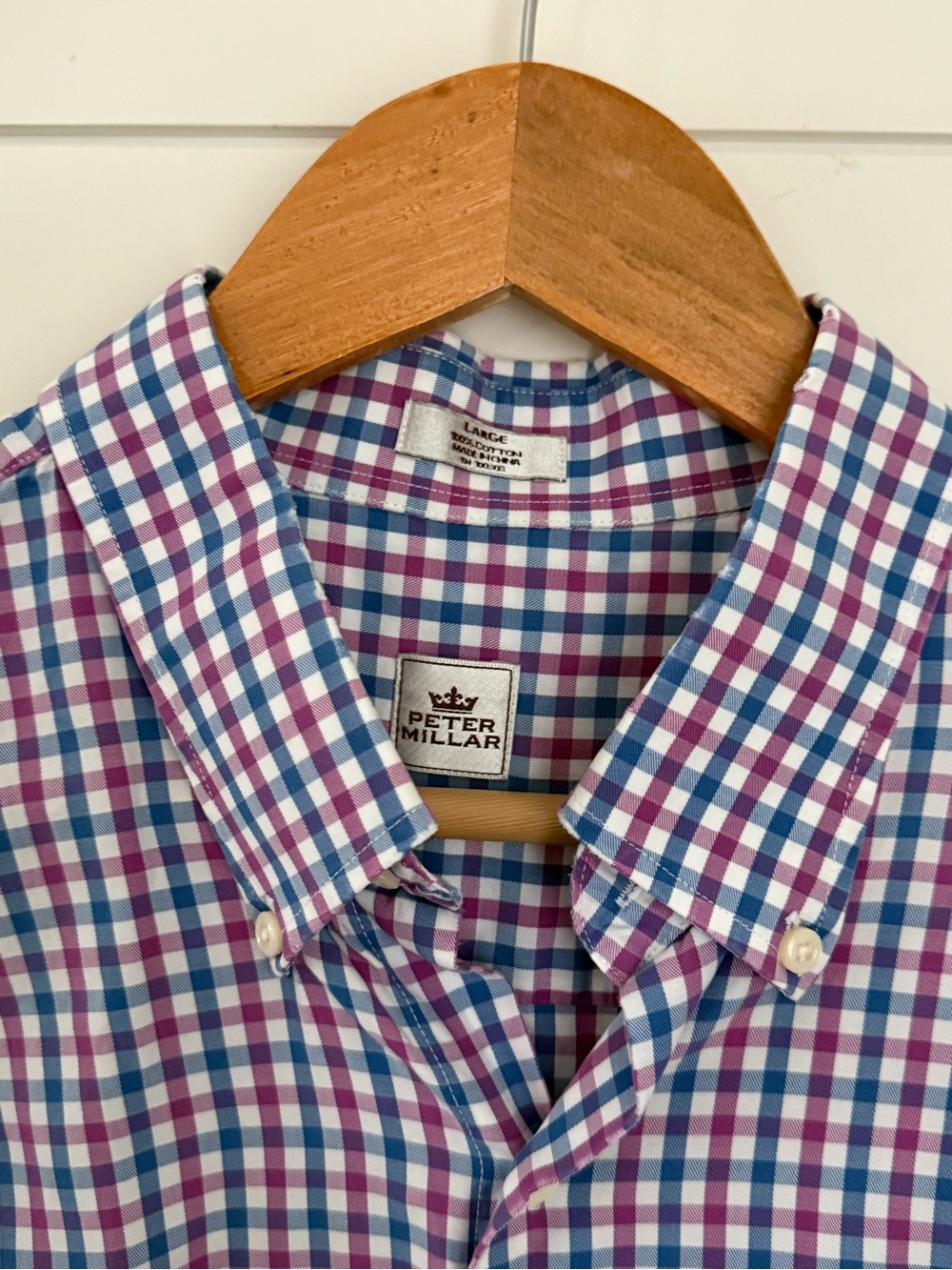 Peter Millar Plaid Button Down Large